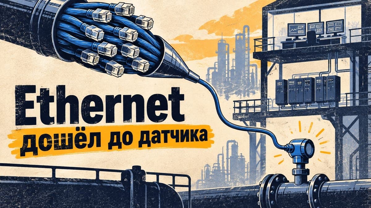 Новая физика подключения: как SPE и Ethernet-APL меняют промышленные сети