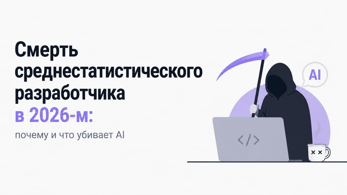 Смерть среднестатистического разработчика в 2026‑м: почему и кого (не)убьет AI