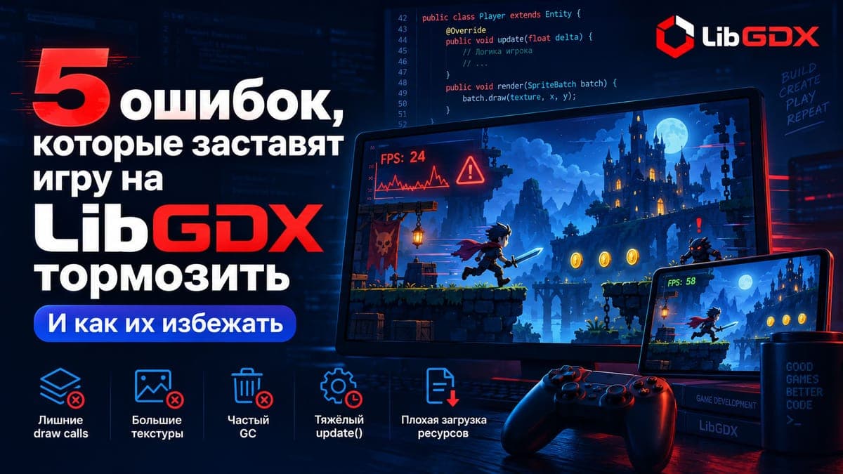 5 ошибок, которые заставят игру на LibGDX тормозить