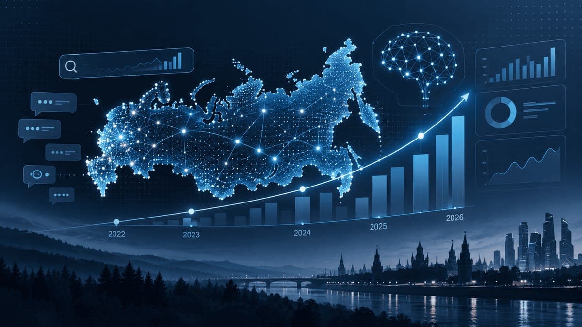 Статистический анализ интереса к искусственному интеллекту в России 2022-2026 гг