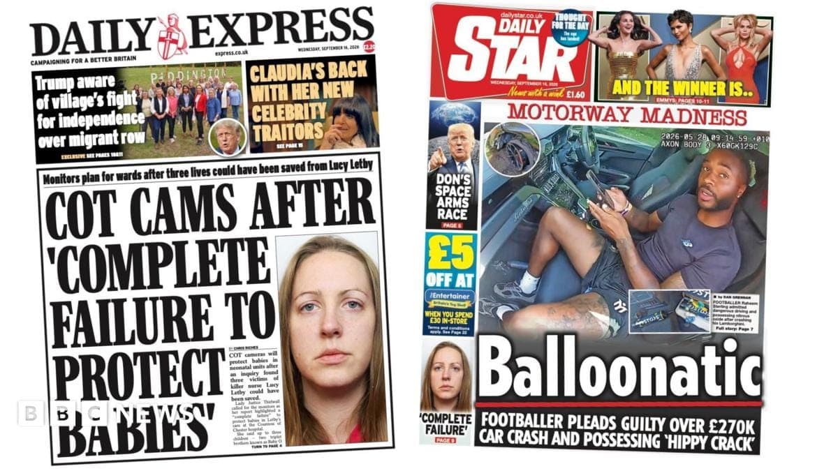 The Papers: 'Complete failure to protect babies' and 'Sterling mess'