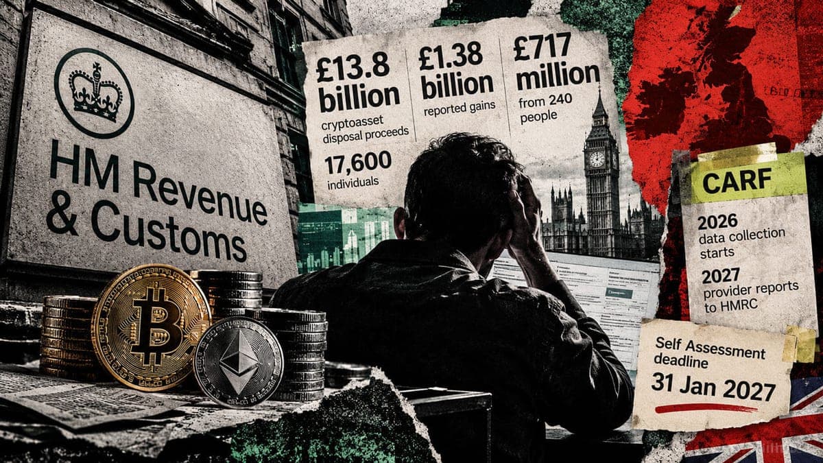 UK crypto investors declared £1.38B in gains, but half came from just 240 people