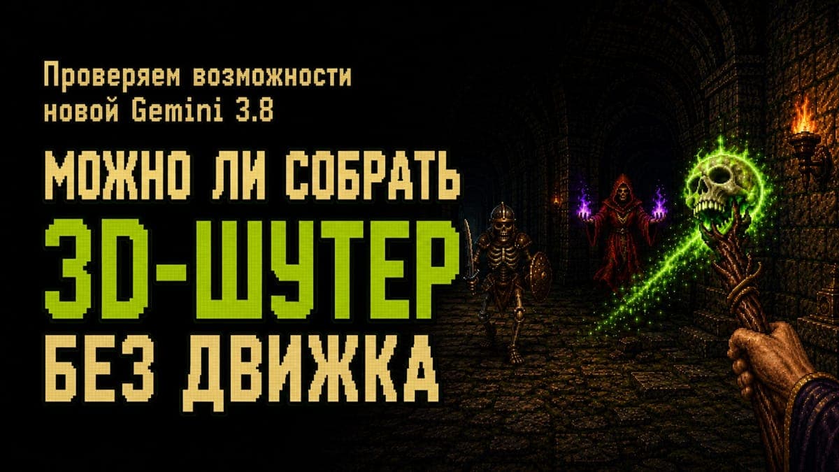 Проверяем возможности новой Gemini 3.8 — можно ли собрать 3D-шутер без движка?