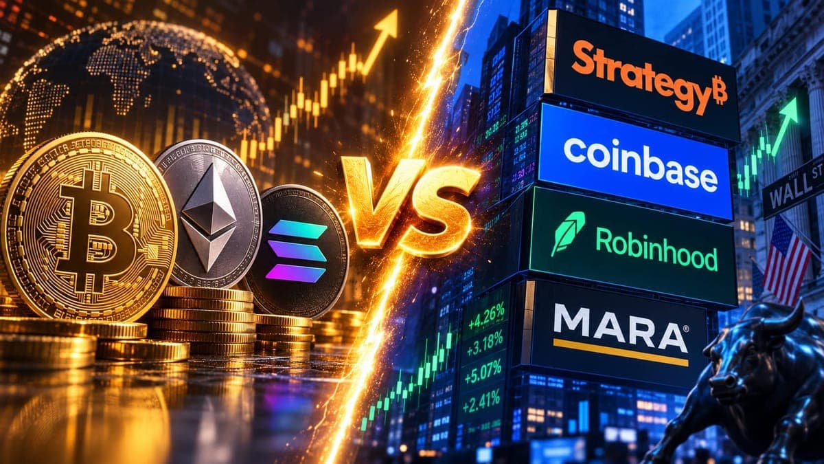 Krypto-Aktien oder Coins? Wo jetzt der größere Hebel liegt