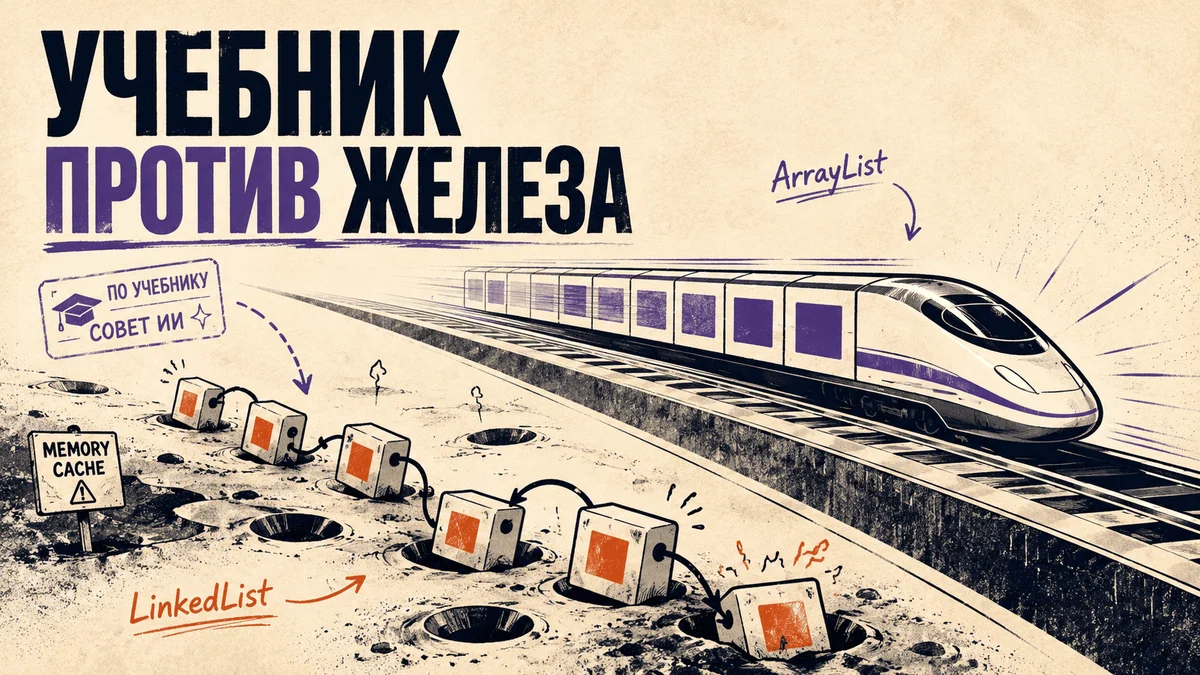 ArrayList против LinkedList: спор, который ИИ всё ещё проигрывает практике