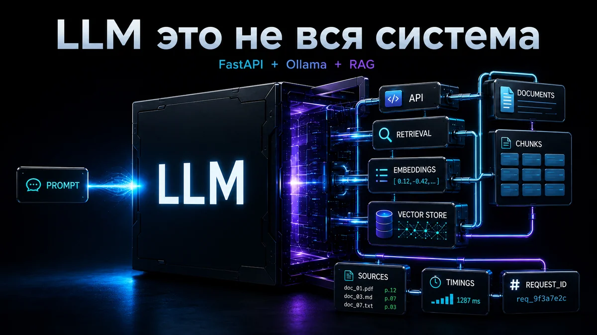 Где заканчивается вызов LLM и начинается backend система: локальный RAG на FastAPI и Ollama