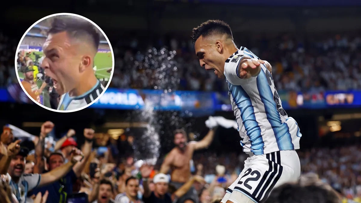 Filmado desde adentro: el festejo de Lautaro Martínez entre los hinchas tras el gol a Suiza que selló el pase a la semifinal