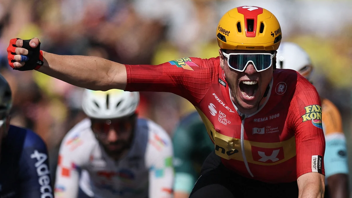 La etapa más rápida de la historia del Tour: Waerenskjold se impone en Nevers a casi 51 kilómetros por hora