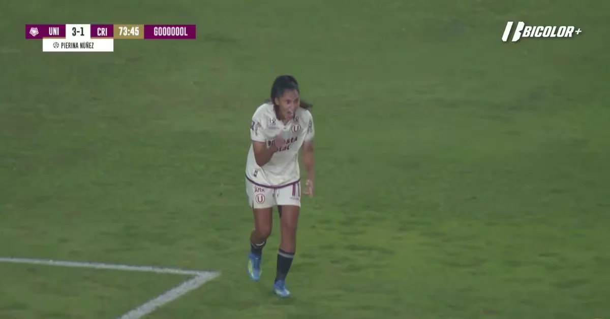 Golazo y doblete de Pierina Núñez, con ‘sombrerito’, para acercar a Universitario a la obtención del Torneo Apertura 2026 ante Sporting Cristal