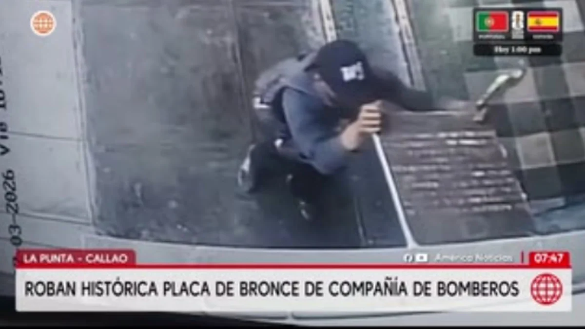 Roban placa de bronce de 82 años de histórica bomba del Callao: bomberos juntaron de su propio dinero para ofrecer una recompensa