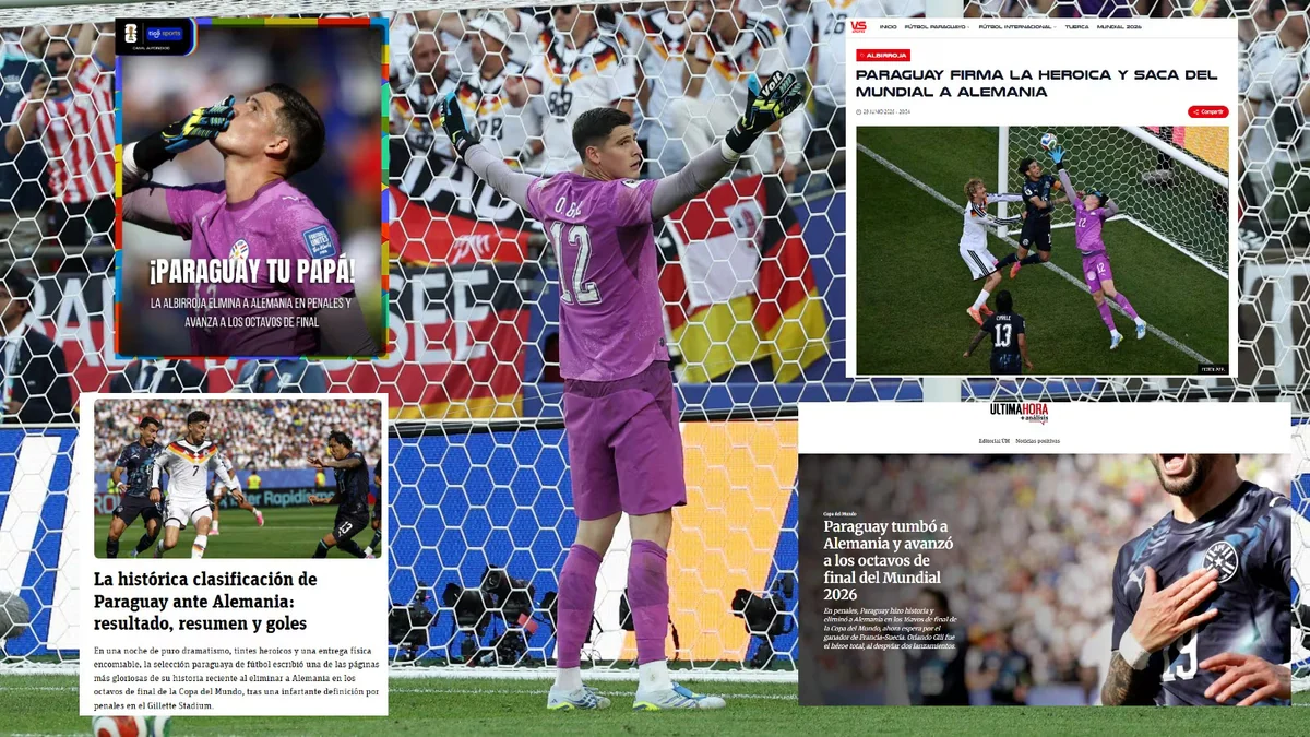 “Batacazo mundial” y “¡tu papá!”: la reacción de los medios de Paraguay tras la victoria por penales ante Alemania en el Mundial