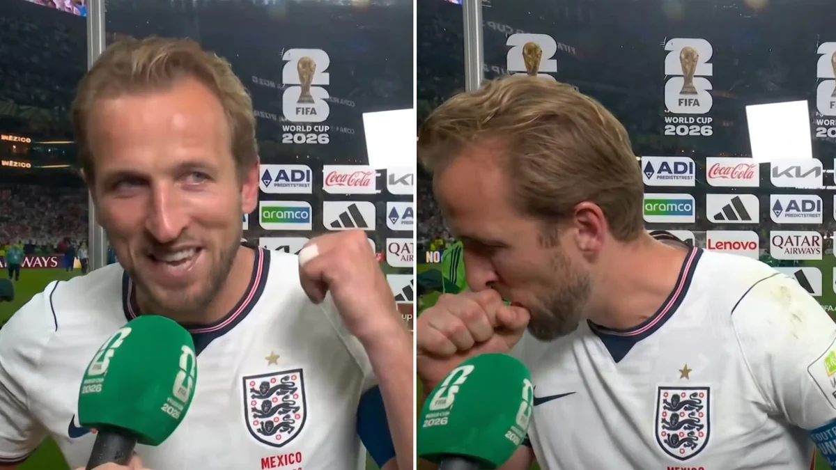 “No puedo hablar”: Harry Kane se quedó sin voz en plena entrevista luego de la clasificación de Inglaterra ante México