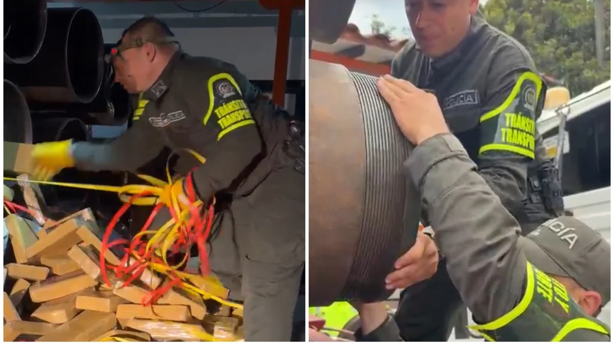 Policía Nacional incautó megacargamento de cocaína en carreteras del Quindío: lo hicieron pasar por material de construcción
