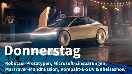 Donnerstag: Cybercab-Tests ohne Bedienelemente, Microsofts erneuter Stellenabbau
