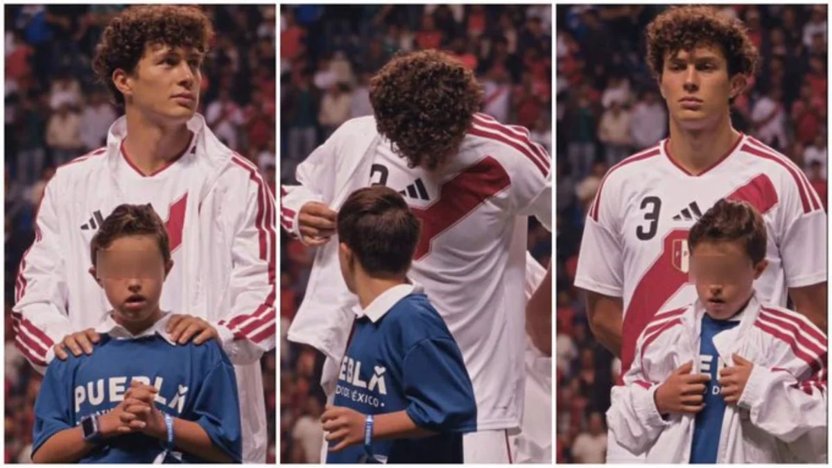 Fabio Gruber se robó el corazón de todos en el estadio Cuauhtémoc al retirarse su casaca para abrigar a un niño en Perú vs España por amistoso FIFA