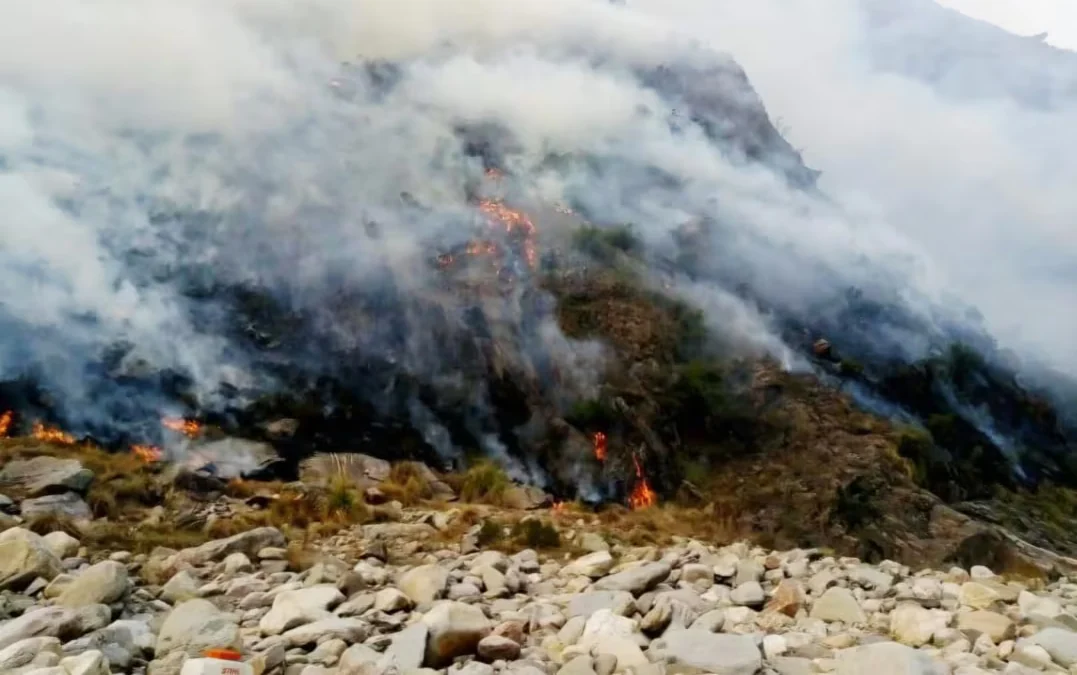 Incendio en las sierras de San Luis: los operativos intentan controlar las llamas y se investiga si fue intencional