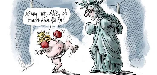 Cartoons der Woche: Donald Trump im Käfig und die KI-Hoffnung der Politik
