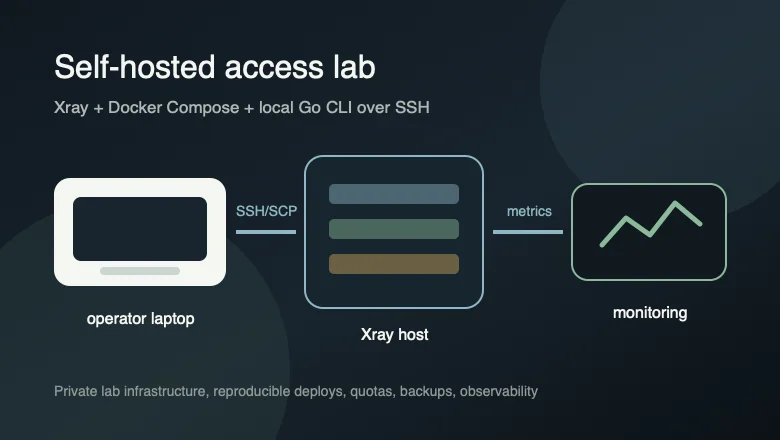 Домашний удалённый доступ без панели: эксперимент с Xray, Docker Compose и локальным CLI