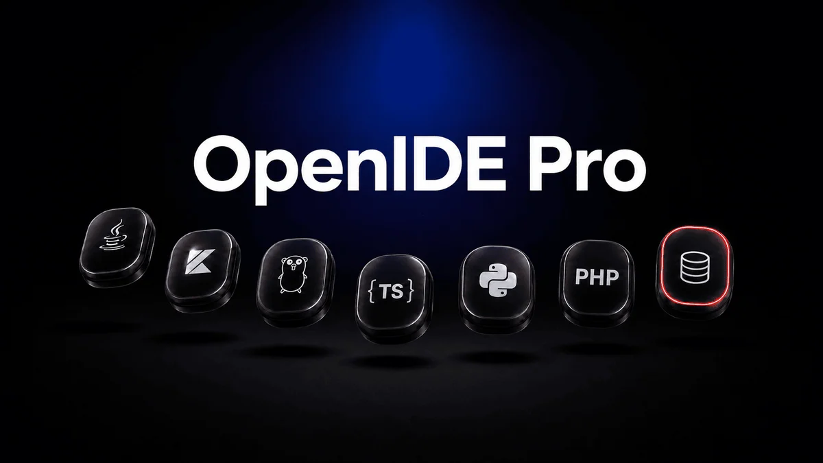 OpenIDE Pro: публичный релиз для всех! Java, Kotlin, Go, TypeScript, Python, PHP и DB-клиент в одном дистрибутиве