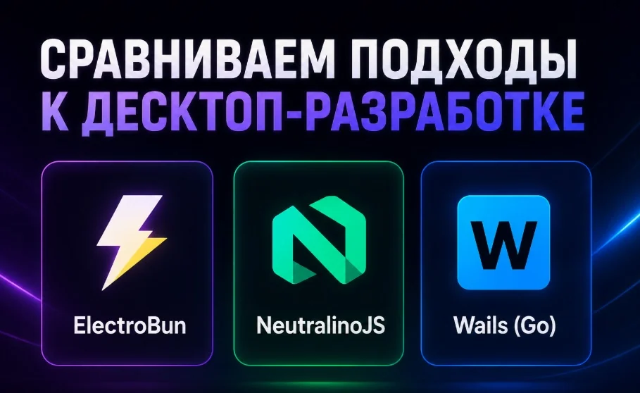 Сравниваем современные подходы к разработке десктопных приложений на веб‑технологиях: ElectroBun, NeutralinoJS и Wails