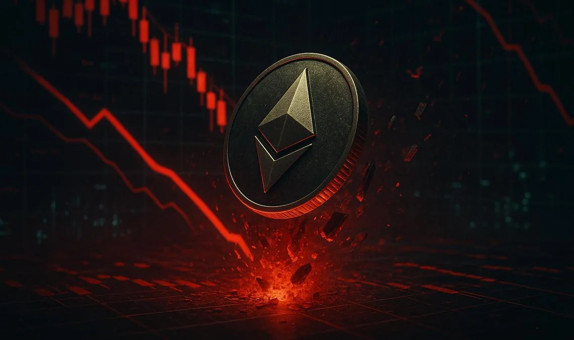 Prezzo Ethereum sotto $1.550 in death alignment: rischio crollo a $1.400?