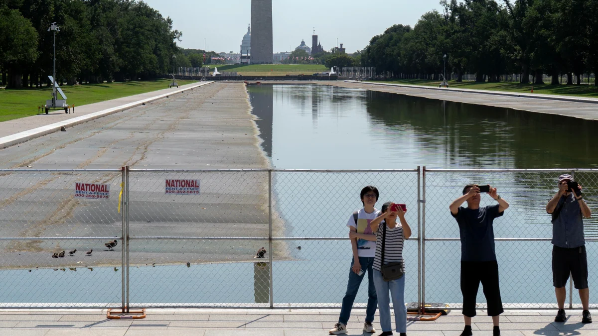 USA unter Trump: Reflecting Pool in Washington wieder abgelassen