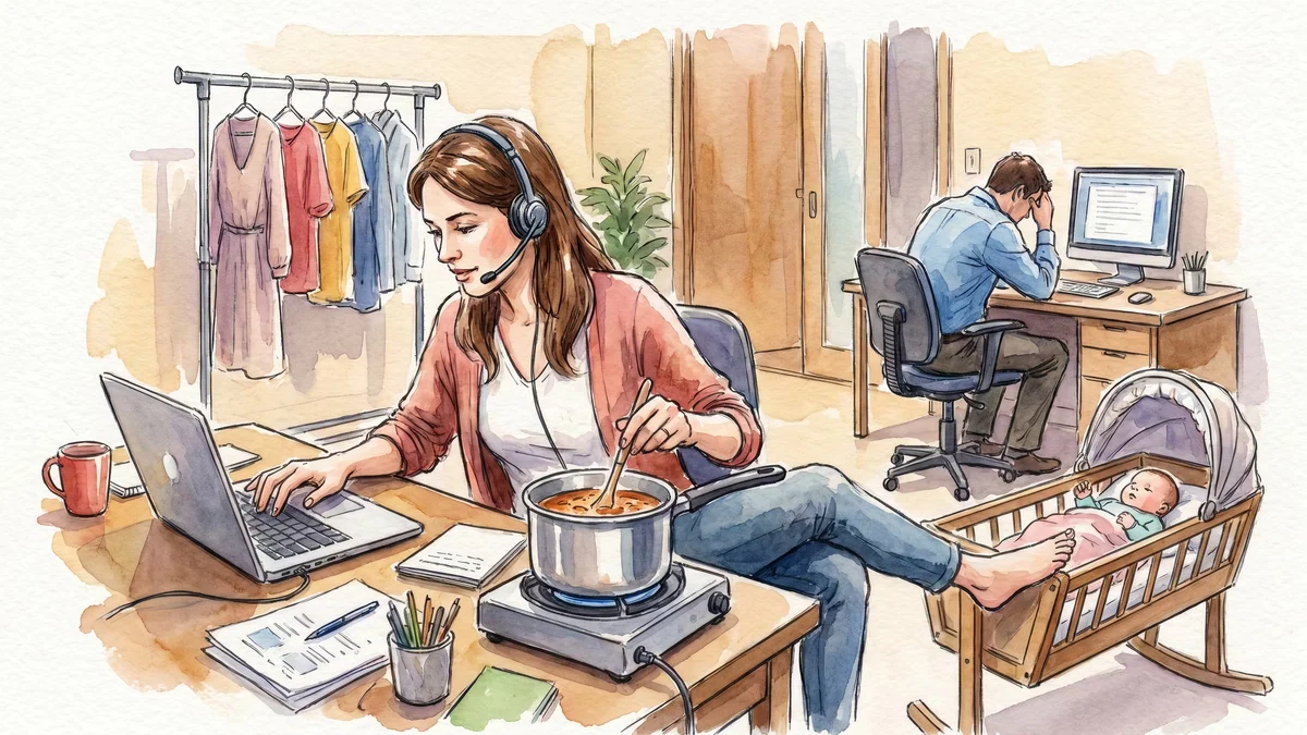 La maternidad penaliza a largo plazo: el 38% de las madres pausan su trayectoria laboral más de medio año, mientras que los hombres se reincorporan tras la baja