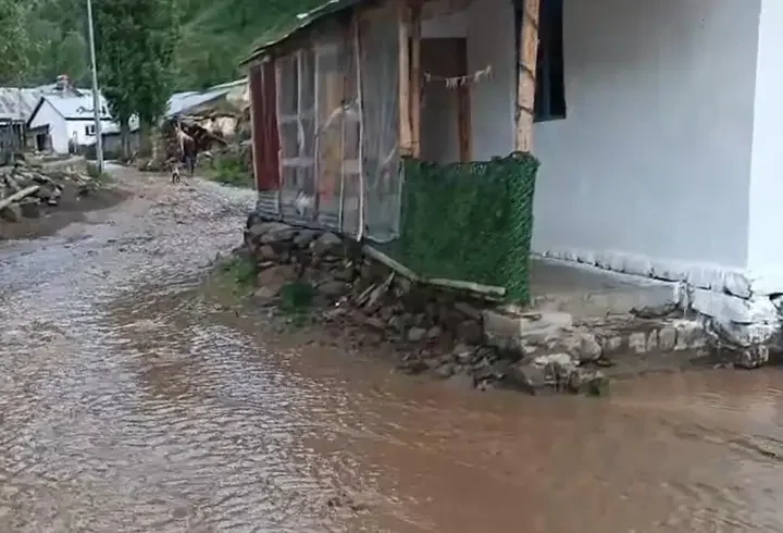 Oltu'da sağanak sele dönüştü