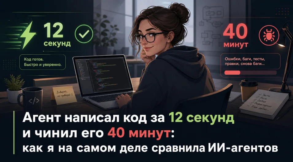 Агент написал код за 12 секунд и чинил его 40 минут: как я на самом деле сравнила ИИ-агентов