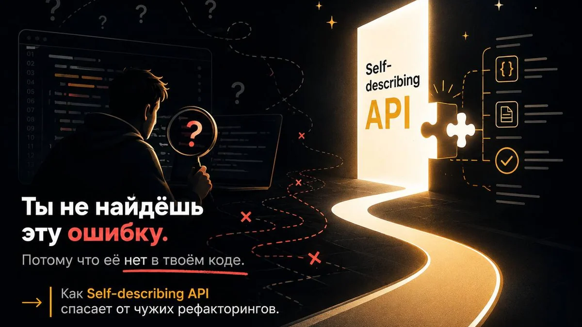 Ты не найдёшь эту ошибку. Потому что её нет в твоём коде. Как Self-describing API спасает от чужих рефакторингов