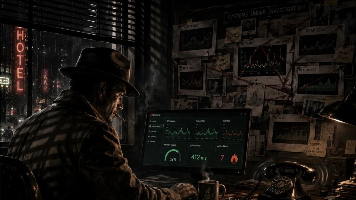 Дело о молчаливой JVM: мониторинг Spring Boot с Prometheus и Grafana. Production-нуар