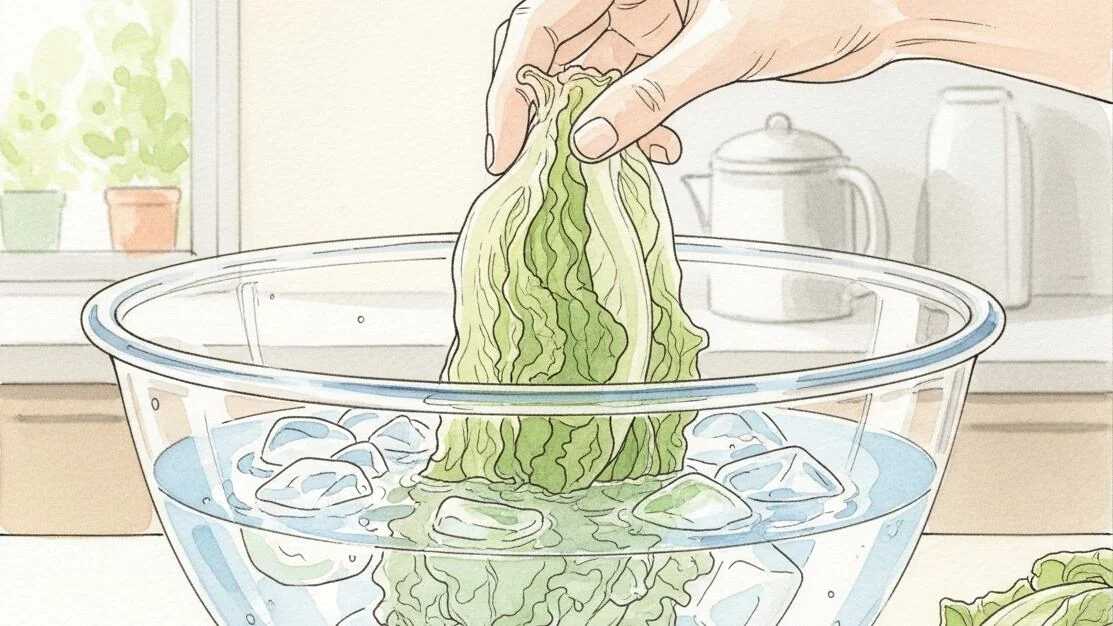 Así es el truco del agua helada que en 30 minutos puede salvar las verduras marchitas