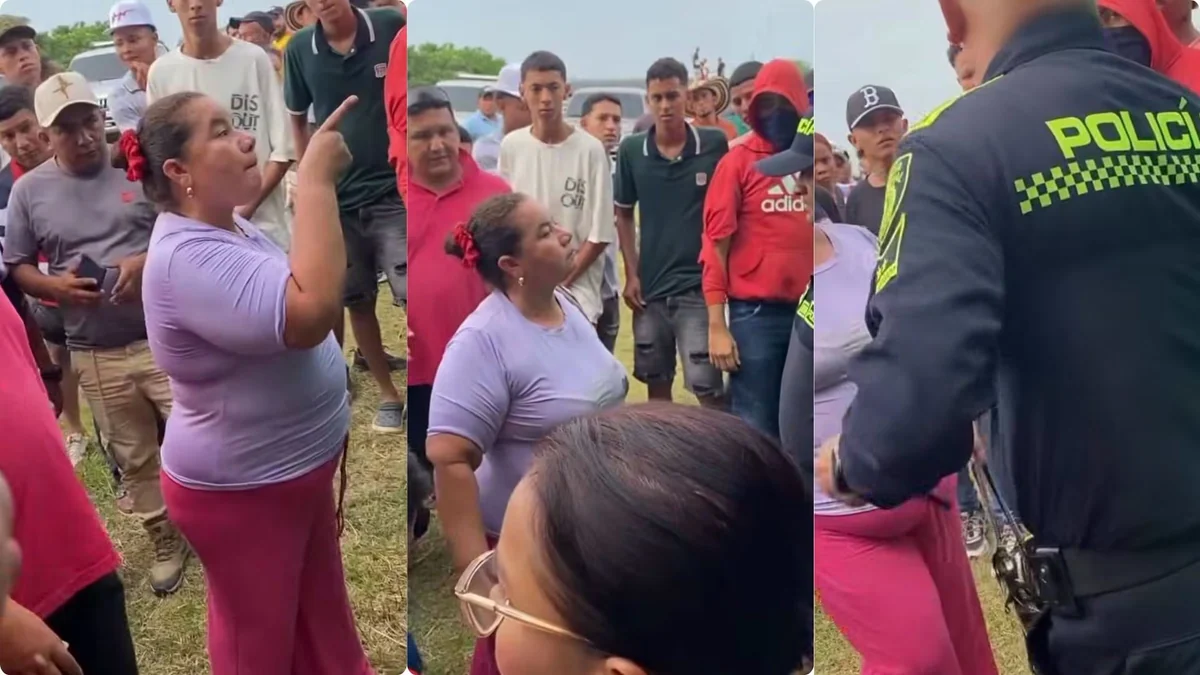 Mujer dio tremenda cachetada a policía durante procedimiento en las corralejas de Las Llanadas, Sucre: “Tiene que respetar la autoridad”