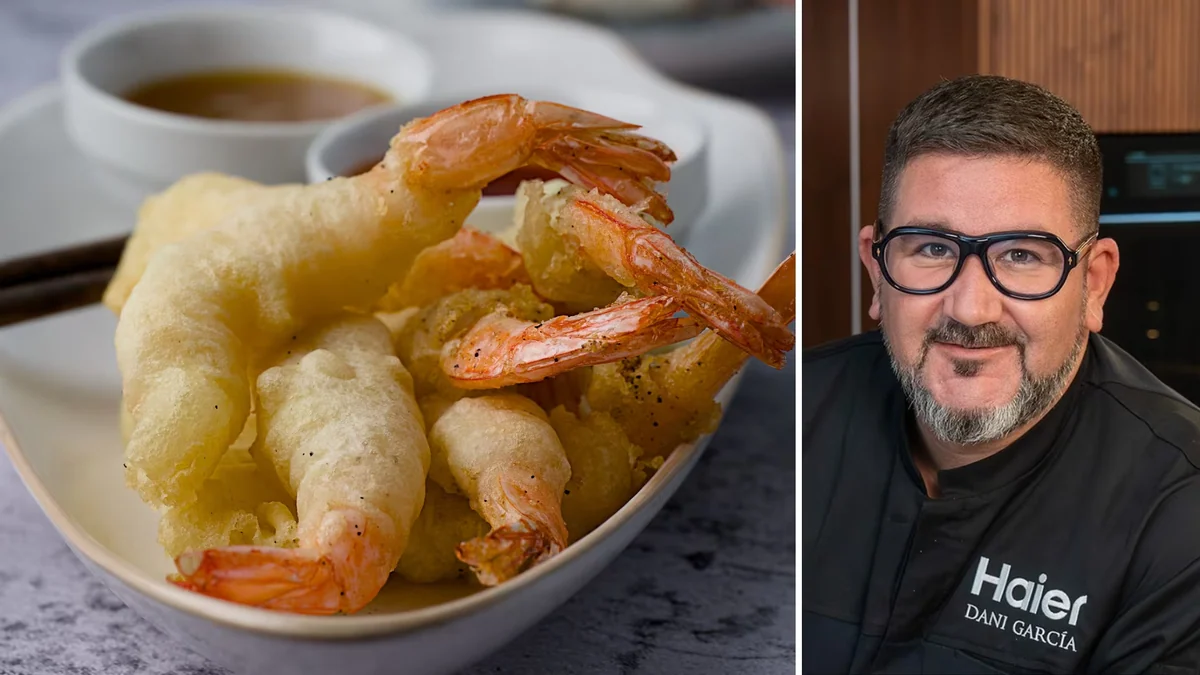 Dani García, chef español: “Las mejores gambas a la gabardina se hacen con harina de fuerza, huevo, colorante, cerveza y agua con gas congelada”