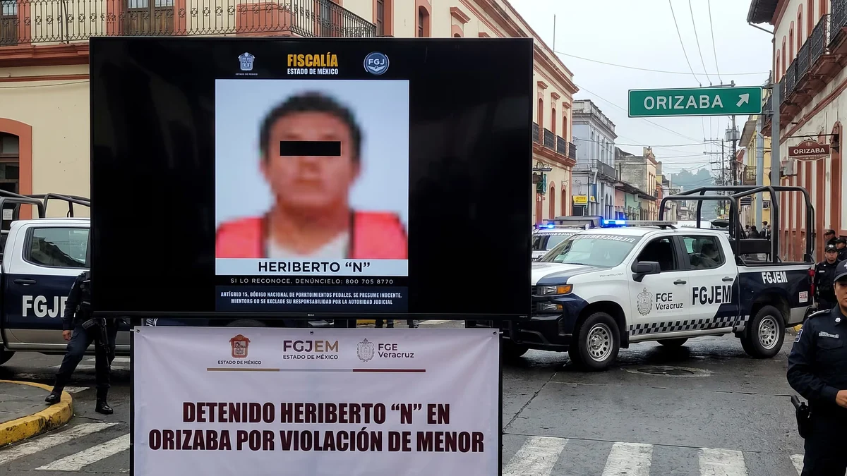 Detienen a Heriberto “N” en Veracruz por presunta violación de menor en Teoloyucan, Edomex