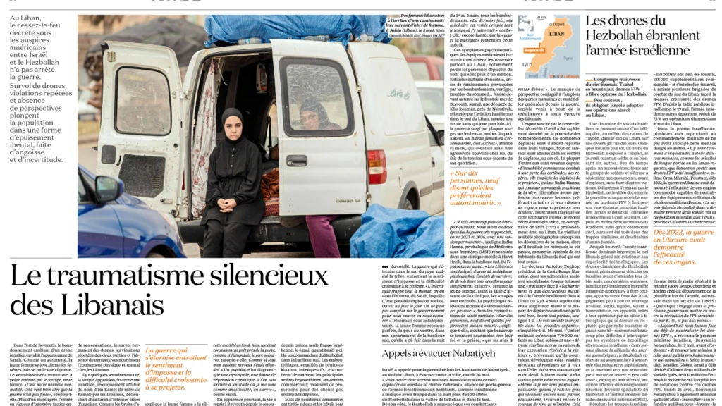 "Extension" de la guerre dans le sud du Liban : "Le traumatisme silencieux des Libanais"