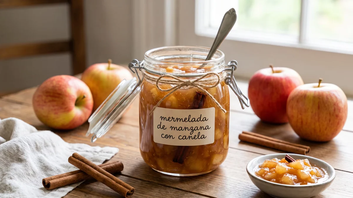 Receta de mermelada de manzana con canela, rápida y fácil