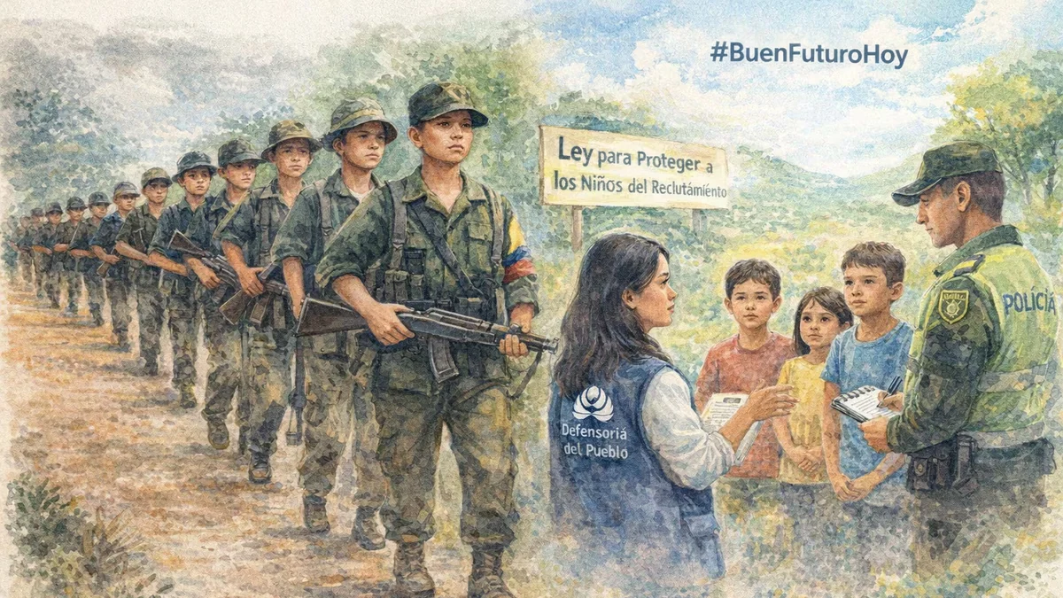 Defensoría del Pueblo advierte que la mayor dificultad de la ley para proteger a menores del reclutamiento será su implementación