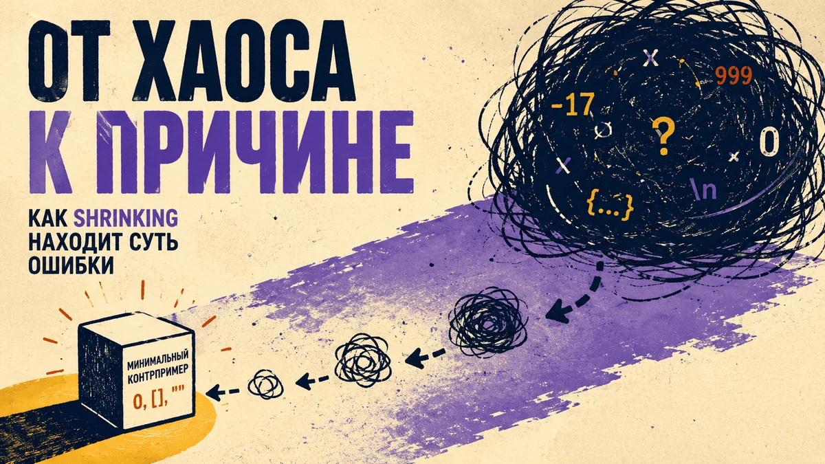 Shrinking: как property-тест сводит мусорный контрпример к минимуму