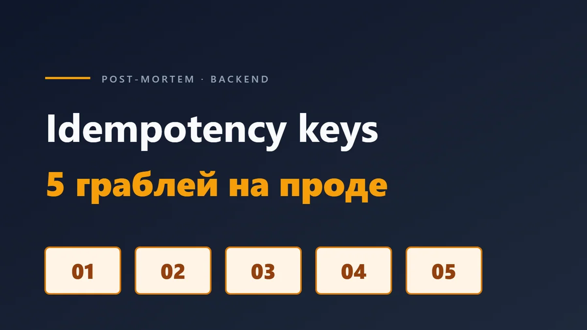 Idempotency keys: 5 граблей, которые мы поймали на проде
