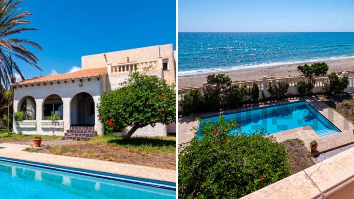 La villa del Mediterráneo con puerta a la playa: casi 2 millones de euros por 175 metros cuadrados construidos y una finca con jardín y piscina