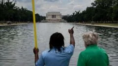 Reflecting Pool to be drained as Trump again blames 'vandals' for recent troubles
