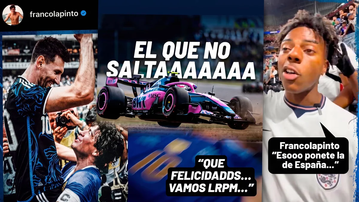 Colapinto festejó la clasificación de Argentina a la final con Maradona, Messi y una burla a Speed: los posteos que se hicieron virales