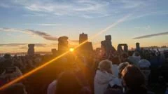 Swimmers and hikers enjoy solstice