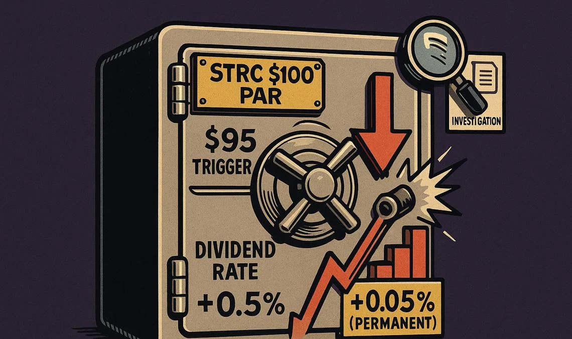 STRC crolla del 25%: il dividendo azioni privilegiate sale e non torna indietro