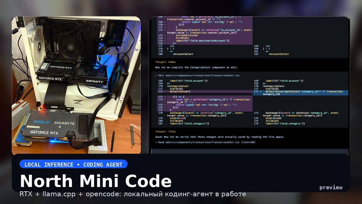 OpenCode с NorthMiniCode на своем железе