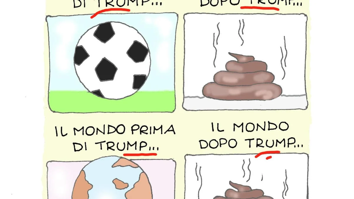 Trump e il Mondiale di calcio: la vignetta di Ellekappa
