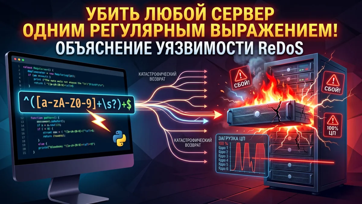 Как одна кривая регулярка может «положить» ваш сервер: разбираем уязвимость ReDoS