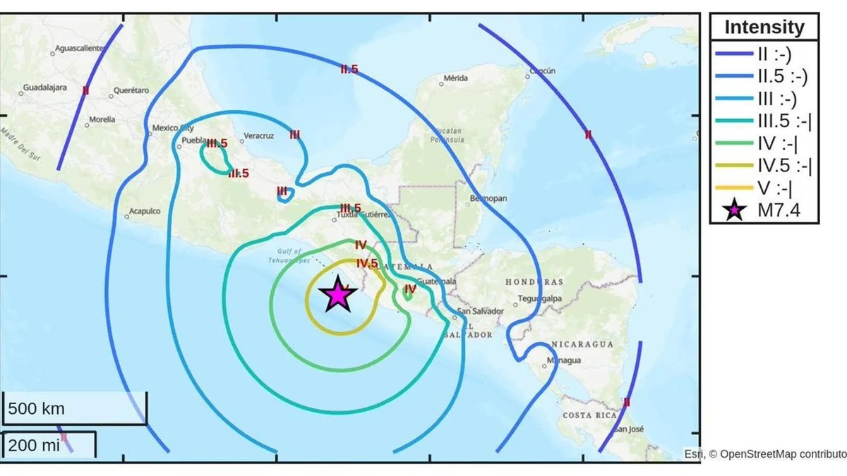 Terremoto di magnitudo 7.4 nel sud del Messico, rischio tsunami fino a 300 chilometri dall’epicentro