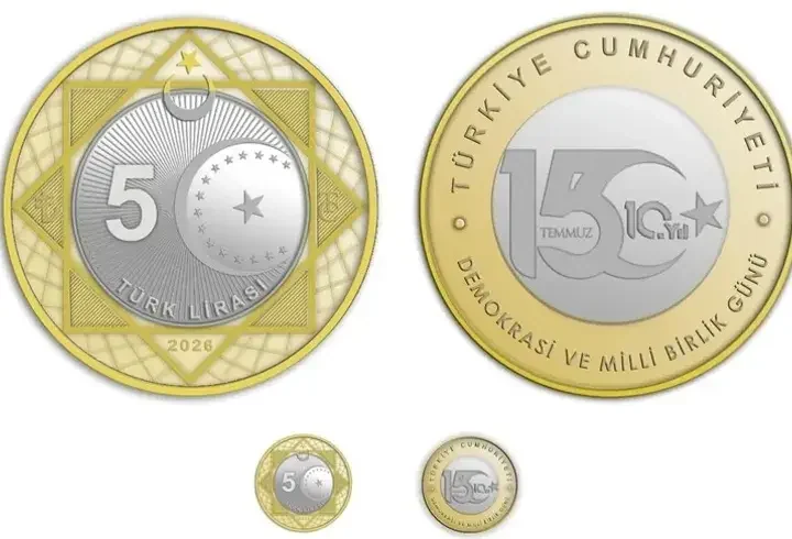 15 Temmuz'un 10. yılına özel 5 lira hatıra parası basıldı